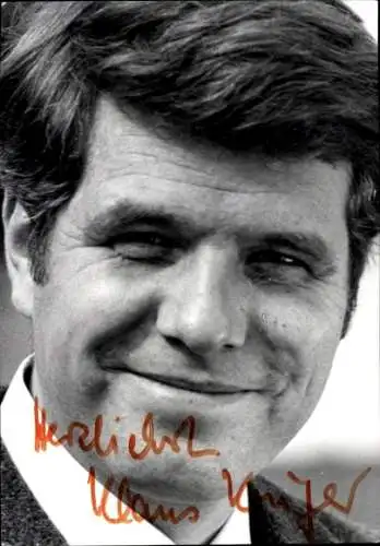 Ak Schauspieler Klaus Krüger, Portrait, Autogramm