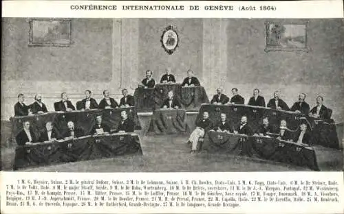 Ak Genf Genf Schweiz, Internationale Konferenz von Genf 1864