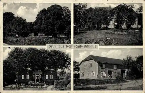 Ak Tensbüttel-Röst Süd Dithmarschen, Ortsansichten