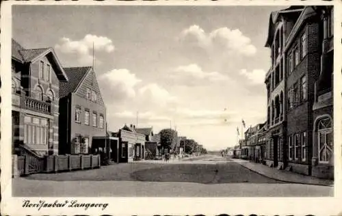 Ak Nordseebad Langeoog Ostfriesland, Straßenansicht