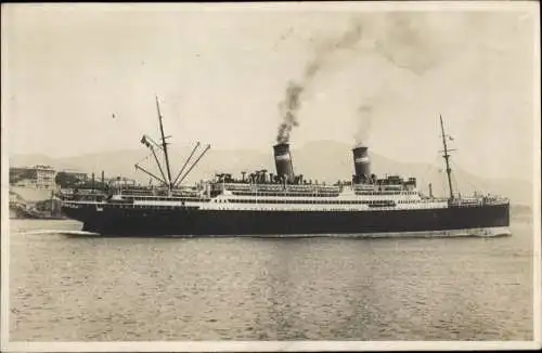 Ak Dampfer Conte Verde, Italian Line, Lloyd Sabaudo