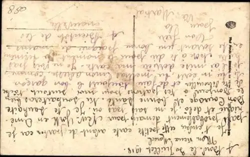 Ak Französische Kriegsschiff, Marinesoldat in Uniform