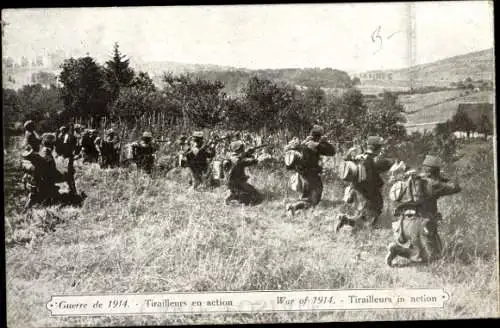 Ak-Krieg von 1914, Tirailleurs in Aktion