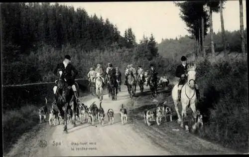 Ak Spa Wallonien Lüttich, Drag hunt vers le rendez vous