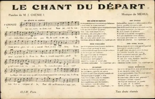 Lied Ak Le Chant du Depart, Musique de Mehul