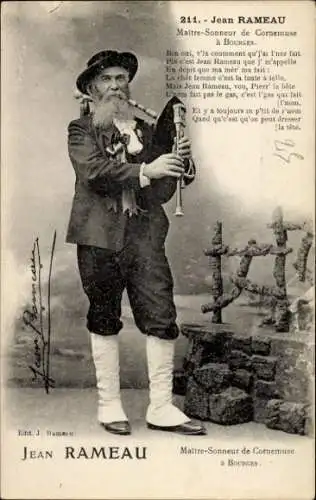 Ak Jean Rameau, Maitre Sonneur de Cornemuse a Bourges