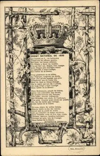 Lied Ak Nationallied von 1860, Van Campenhout, Ch. Rogier