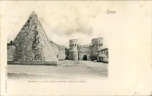 Ak Roma Rom Lazio, Cestius Pyramide