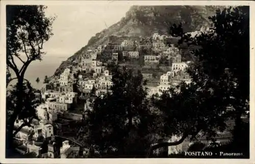 Ak Positano Campania Italien, Panorama