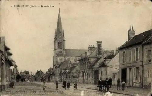 Ak Ribécourt Dreslincourt Oise, Grande Rue