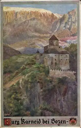 Künstler Ak Bozen Bolzano Südtirol, Burg Karneid
