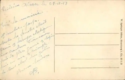 Ak Erstein Elsass Bas Rhin, Bürgermeisteramt