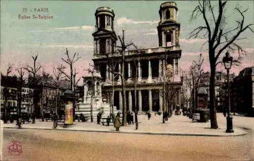Ak Paris VI, Kirche St. Sulpice