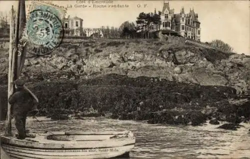 Ak Dinard Ille et Vilaine, La Garde, Roche Pendante