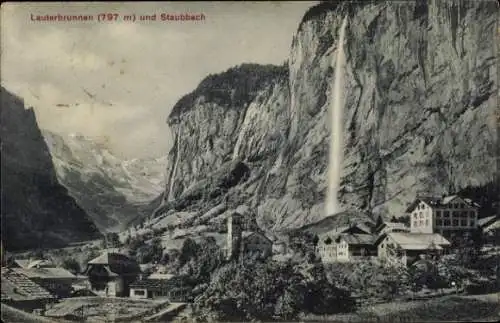 Ak Lauterbrunnen Kanton Bern, Staubbach