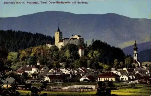 Ak Bruneck Brunico Südtirol, Ober-Stadt, Schloss