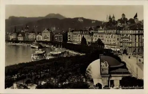 Ak Luzern Stadt Schweiz, Schweizerhofquai, Schiffe