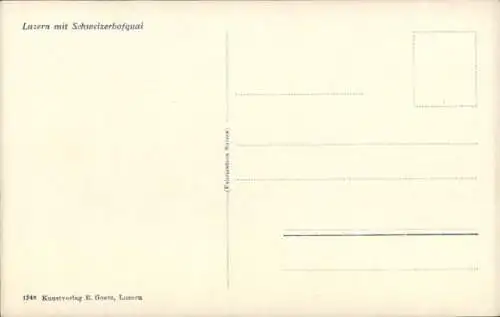 Ak Luzern Stadt Schweiz, Schweizerhofquai, Schiffe