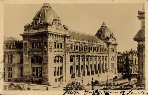 Ak București Bukarest Rumänien, Palatul Postelor