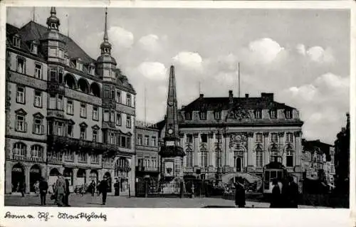 Ak Bonn am Rhein, Markt, Rathaus