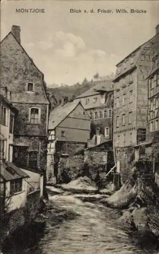 Ak Monschau Montjoie in der Eifel, Blick von der Friedrich Wilhelm Brücke