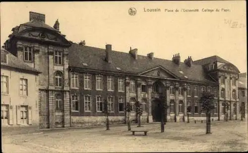 Ak Louvain Leuven Flämisch Brabant, Place de l'Universite, College du Pape