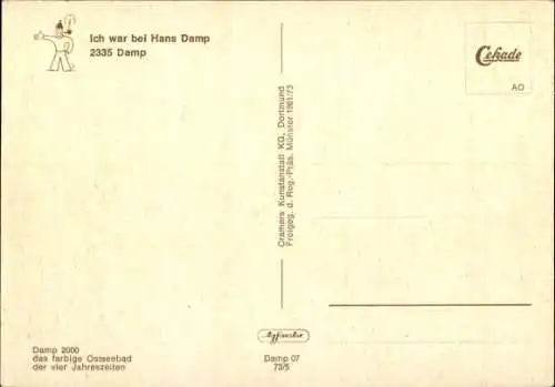 Ak Damp in Schleswig Holstein, Fliegeraufnahme, Panorama