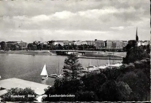 Ak Hamburg Mitte Altstadt, Lombardsbrücken