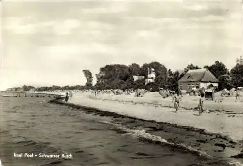 Ak Insel Poel Mecklenburg, Schwarzer Busch, Strand