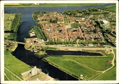 Ak Friedrichstadt an der Eider, Luftbild