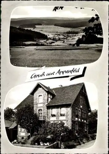 Ak Appenfeld Knüllwald in Hessen, Privatpension Pflug, Panorama, Außenansicht