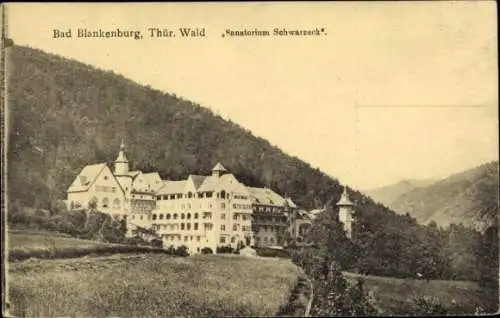 Ak Bad Blankenburg in Thüringen, Sanatorium Schwarzeck