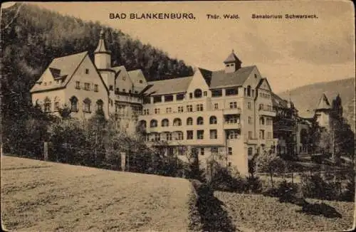 Ak Bad Blankenburg in Thüringen, Sanatorium Schwarzeck