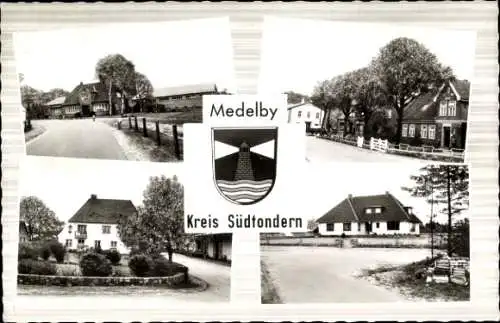 Wappen Ak Medelby in Holstein, Straßenpartie, Häuser