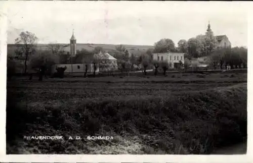 Ak Frauendorf Sitzendorf an der Schmida in Niederösterreich, Teilansicht, Pfarrkirche