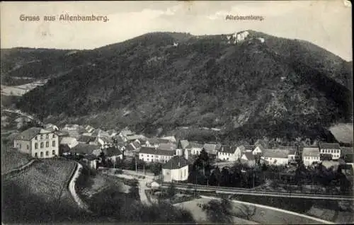 Ak Altenbamberg in Rheinland Pfalz, Teilansicht, Altebaumburg