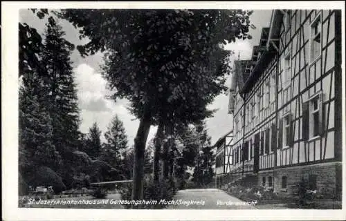 Ak Much Nordrhein Westfalen, St. Josefskrankenhaus, Genesungsheim, Vorderansicht, Fachwerkhaus