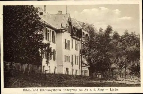 Ak Hohegrete Pracht im Westerwald, Bibel- und Erholungsheim, Haus Linde