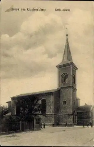 Ak Guntersblum am Rhein, Katholische Kirche