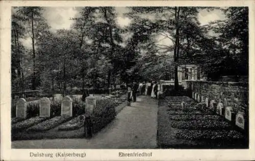 Ak Duisburg im Ruhrgebiet, Ehrenfriedhof, Kaiserberg