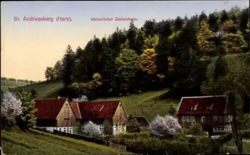 Ak Sankt Andreasberg Braunlage im Oberharz, Weinstöcker Zechenhaus