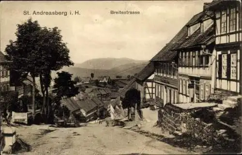 Ak St. Andreasberg Braunlage im Harz, Breitestraße