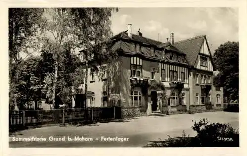 Ak Grund Mohorn Wilsdruff in Sachsen, Hotel und Gasthaus Zu den Linden, Inh. Geier