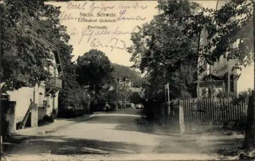 Ak Gohrisch Sächsische Schweiz, Dorfstraße