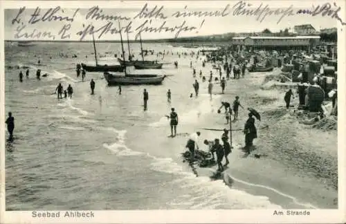 Ak Ostseebad Ahlbeck Heringsdorf auf Usedom, Strand