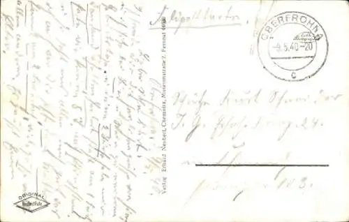 Ak Limbach Oberfrohna in Sachsen, Totalansicht