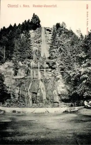 Ak Oker Goslar am Harz, Okertal, Romker-Wasserfall