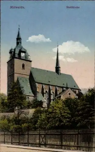 Ak Mittweida in Sachsen, Stadtkirche