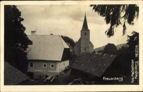 Foto Ak Frauenberg Sankt Marein im Mürztal Steiermark, Teilansicht, Kirche, Gasthaus