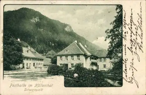 Ak Posthalde Breitnau im Schwarzwald, Höllental